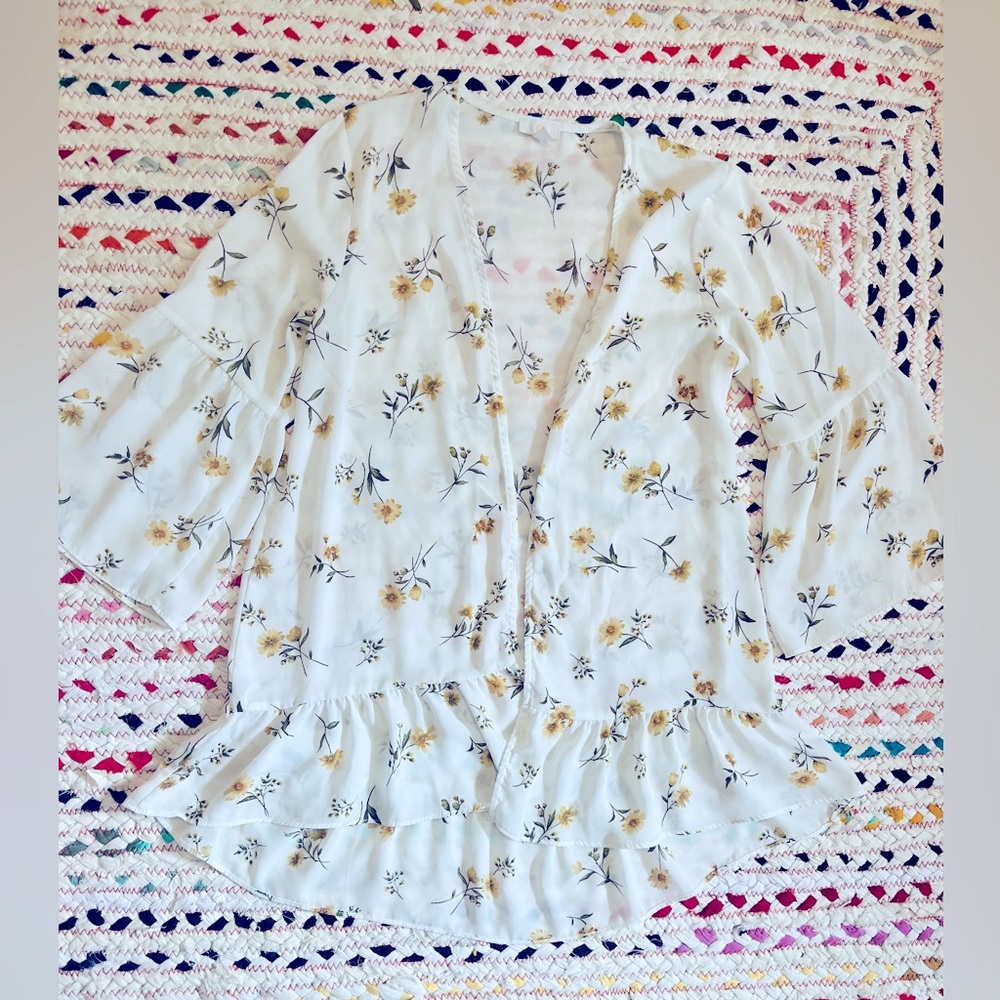 Lightweight kimono floral cardigan size M